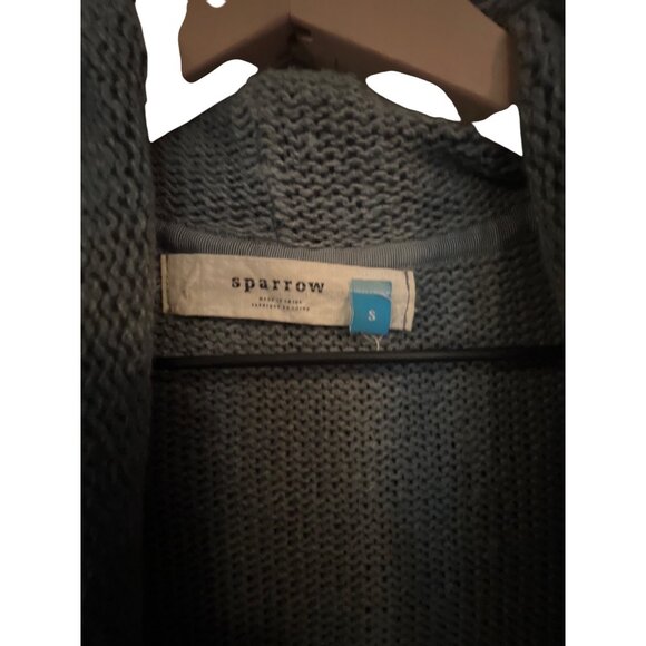 Sparrow Womens Short Sleeve Open Front Cardigan Sweater With Pockets - Size S - Picture 2 of 4